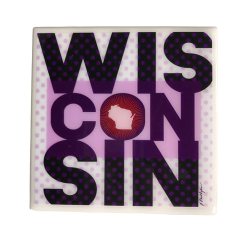 Wisconsin Text Pink