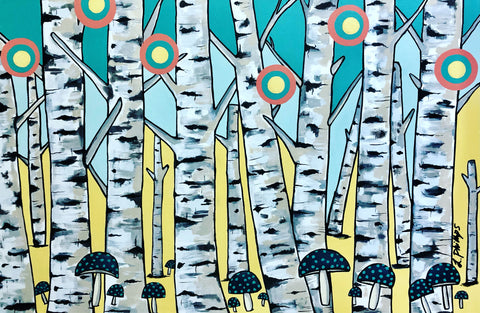Birch Trees on Canvas-SOLD